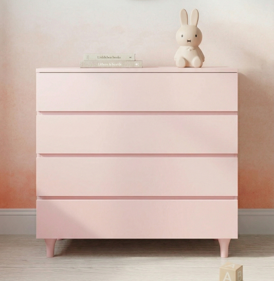 Cômoda de Bebê Haus Nature 4 Gavetas 110Cm - Rosa