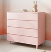 Cômoda de Bebê Haus Nature 4 Gavetas 110Cm - Rosa