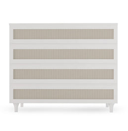 Guarda Roupa 2 em 1 Haus Nature com Palha - Branco