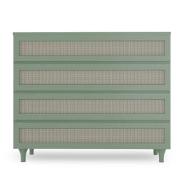 Guarda Roupa 2 em 1 Haus Nature Com Palha - Verde Jardim