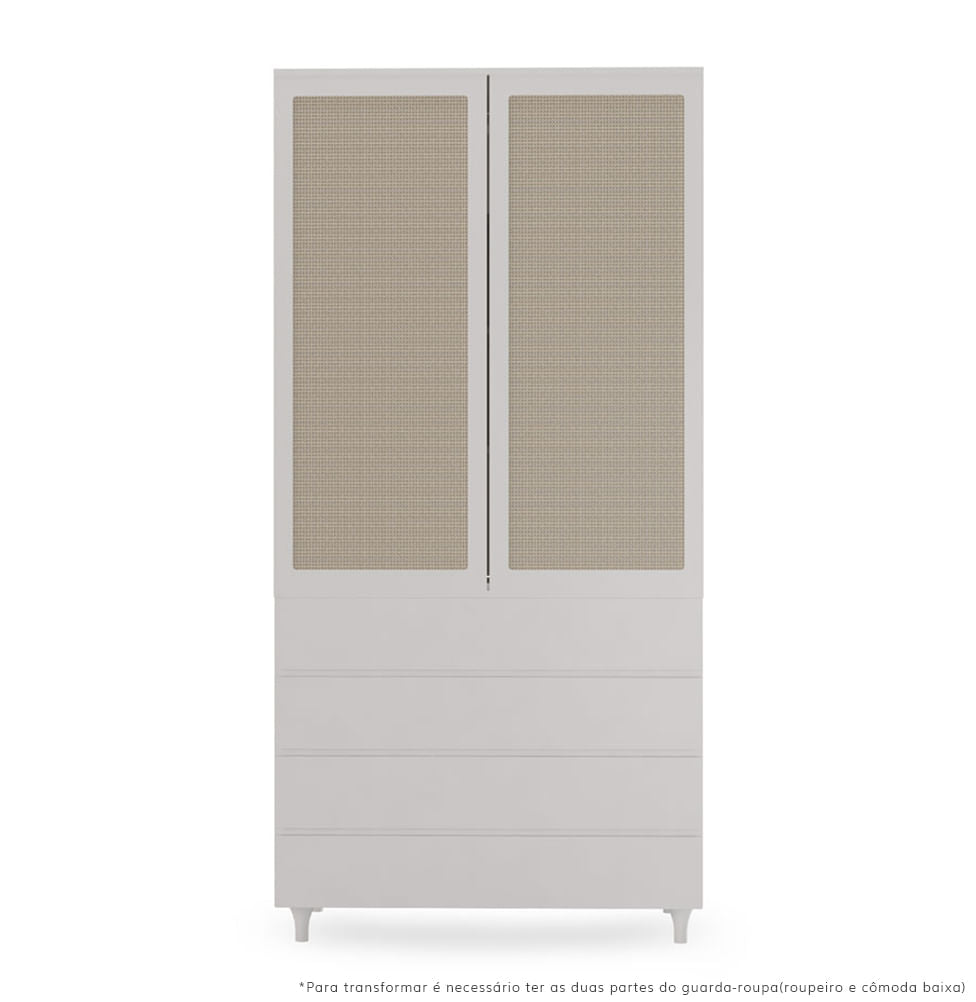 Guarda Roupa 2 em 1 Haus Nature - Branco