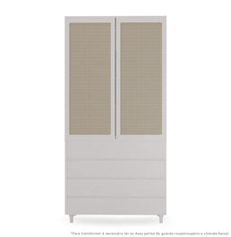 Guarda Roupa 2 em 1 Haus Nature - Branco