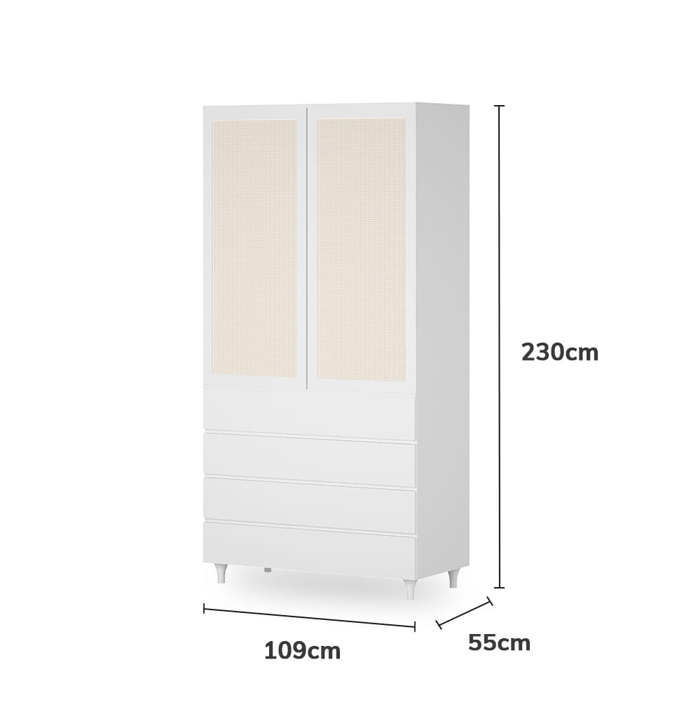 Guarda Roupa 2 em 1 Haus Nature - Branco