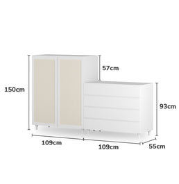 Guarda Roupa 2 em 1 Haus Nature - Branco