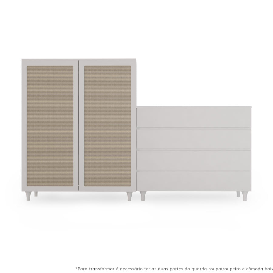Guarda Roupa 2 em 1 Haus Nature - Branco