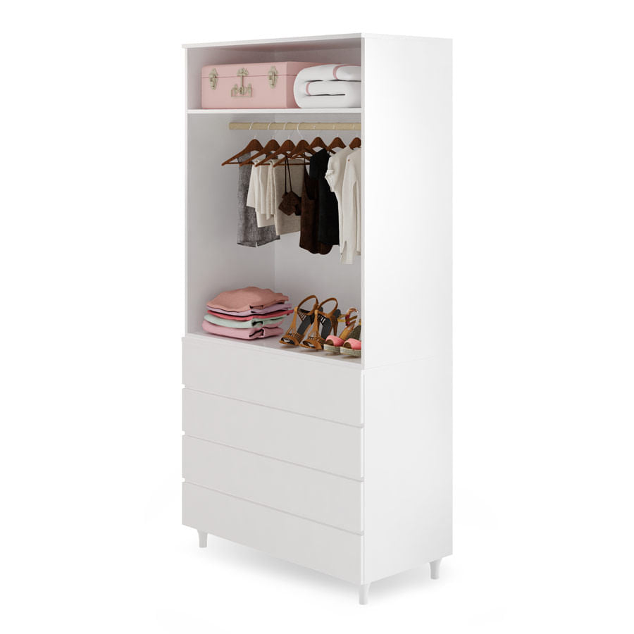 Guarda Roupa 2 em 1 Haus Nature - Branco