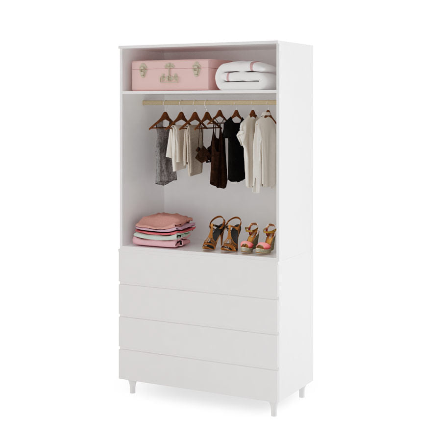 Guarda Roupa 2 em 1 Haus Nature - Branco