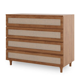 Guarda Roupa 2 em 1 Haus Nature Com Palha - Freijó