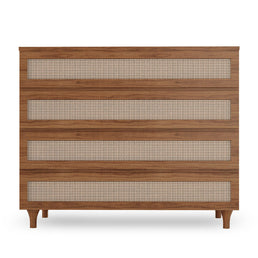 Guarda Roupa 2 em 1 Haus Nature Com Palha - Freijó