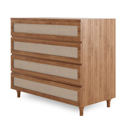 Guarda Roupa 2 em 1 Haus Nature Com Palha - Freijó