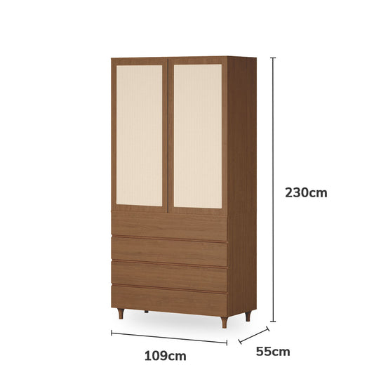 Guarda Roupa 2 em 1 Haus Nature - Freijó