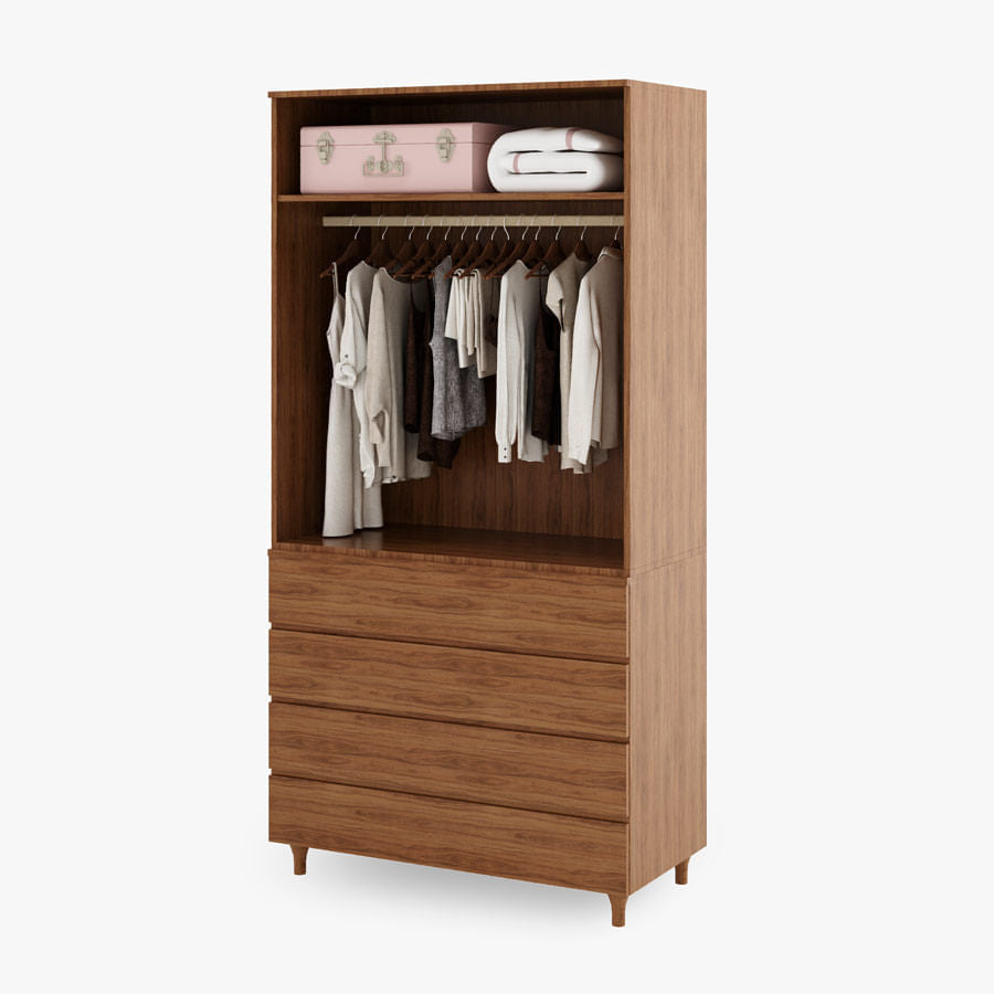 Guarda Roupa 2 em 1 Haus Nature - Freijó