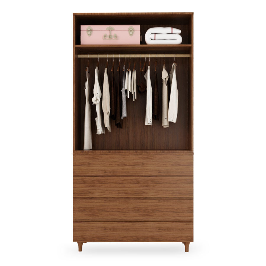 Guarda Roupa 2 em 1 Haus Nature - Freijó