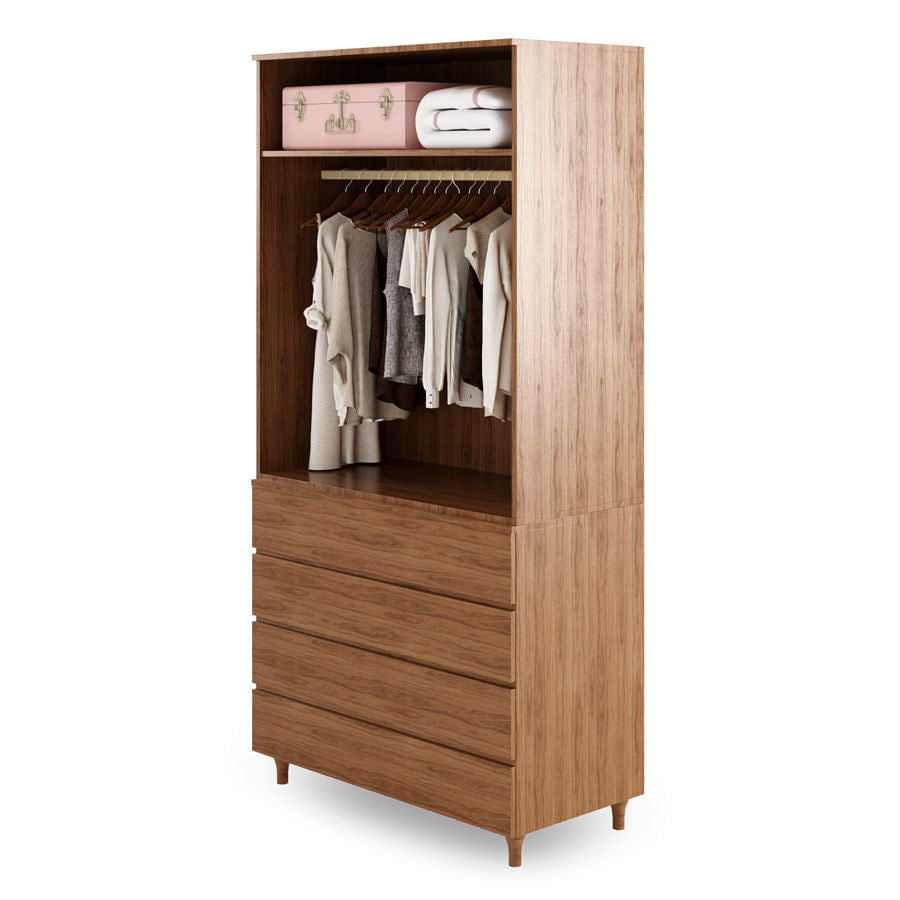 Guarda Roupa 2 em 1 Haus Nature - Freijó