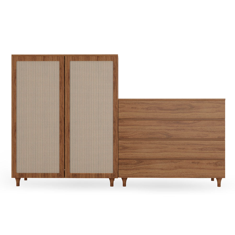 Guarda Roupa 2 em 1 Haus Nature - Freijó