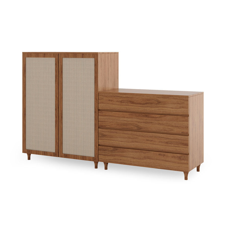 Guarda Roupa 2 em 1 Haus Nature - Freijó