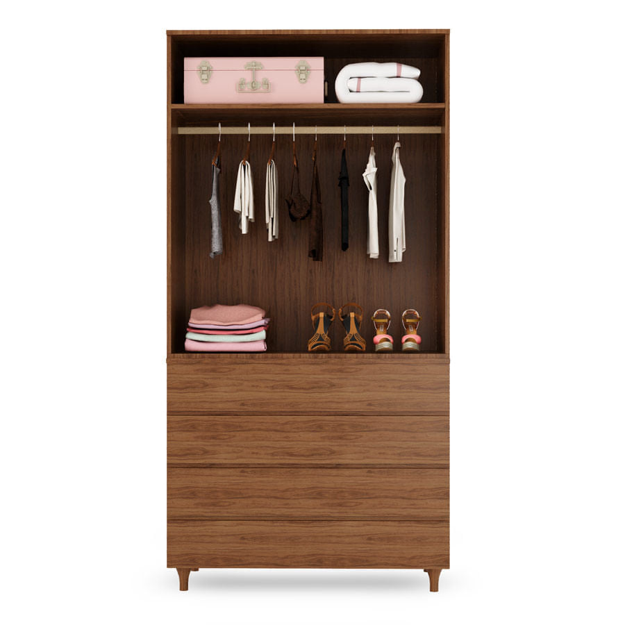 Guarda Roupa 2 em 1 Haus Nature - Freijó