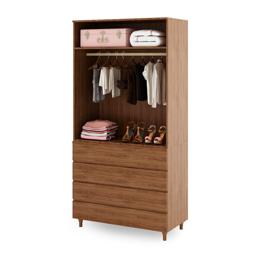 Guarda Roupa 2 em 1 Haus Nature - Freijó