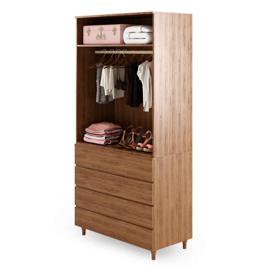 Guarda Roupa 2 em 1 Haus Nature - Freijó