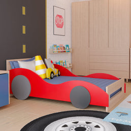 Cama Montessoriana Solteiro Carro - Carvalho