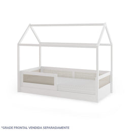 Cama Sofá Haus Nature Casinha Palha 2 em 1 - Branco