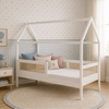 Cama Sofá Haus Nature Casinha Palha 2 em 1 - Branco