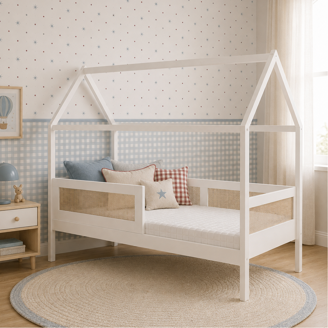 Cama Sofá Haus Nature Casinha Palha 2 em 1 - Branco
