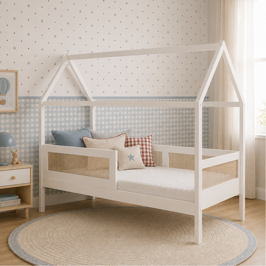 Cama Sofá Haus Nature Casinha Palha 2 em 1 - Branco
