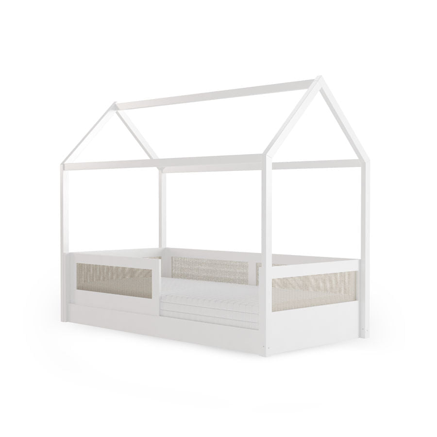Cama Sofá Haus Nature Casinha Palha 2 em 1 - Branco