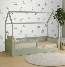 Cama Sofá Haus Nature Casinha Palha 2 em 1 - Verde Jardim
