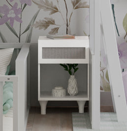 Mesa de Apoio Haus Nature com Palha - Branco