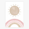 Quadro Infantil Arco Íris Com Sol Aquarela - Vertical