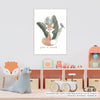 Quadro Infantil Raposa Paz e Amor Coral - Vertical