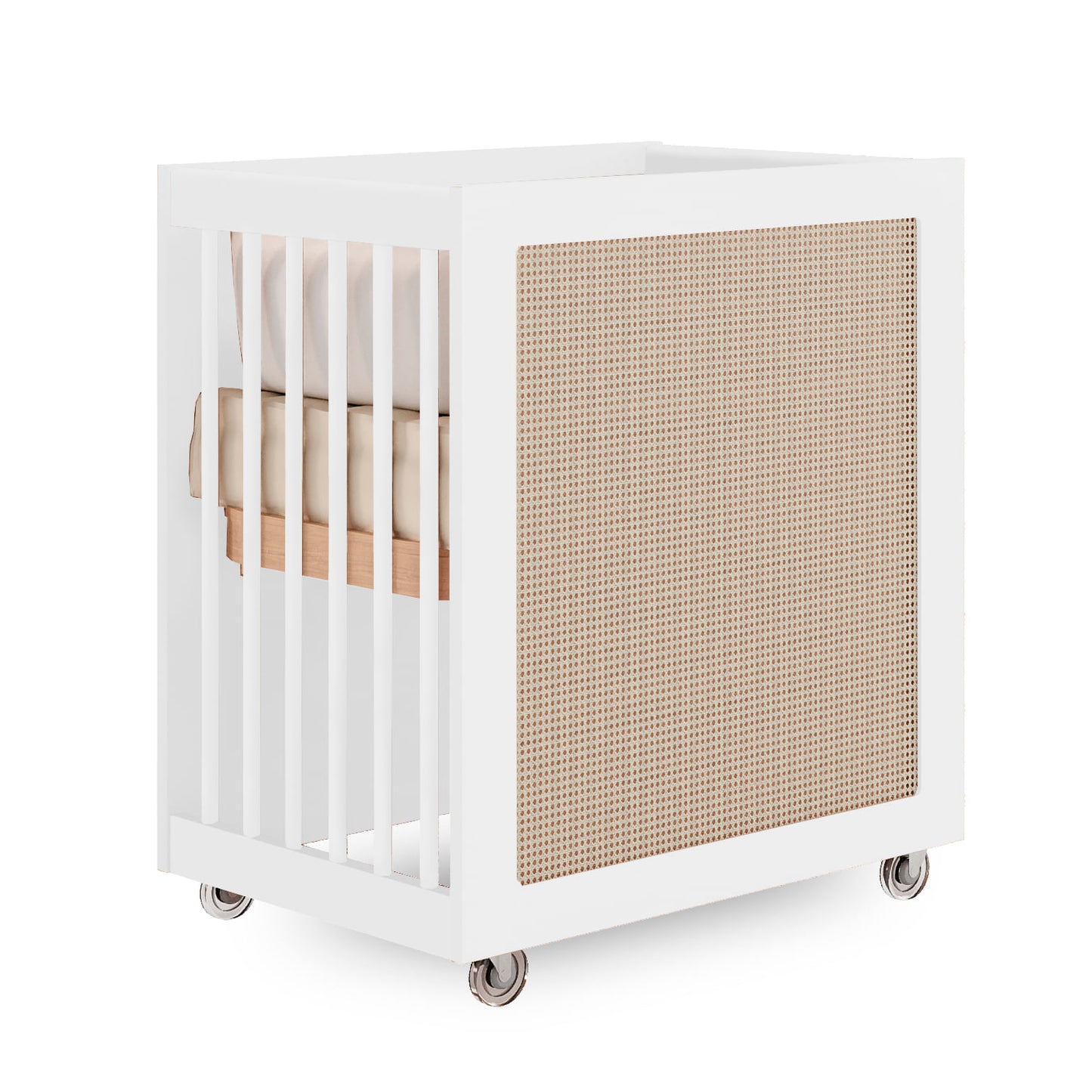 Kit de Transformação Para Mini Berço Haus Nature Com Palha - Branco Old