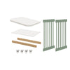 Kit de Transformação Para Mini Berço Haus Nature Com Palha - Verde Jardim Old