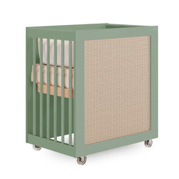 Kit de Transformação Para Mini Berço Haus Nature Com Palha - Verde Jardim Old