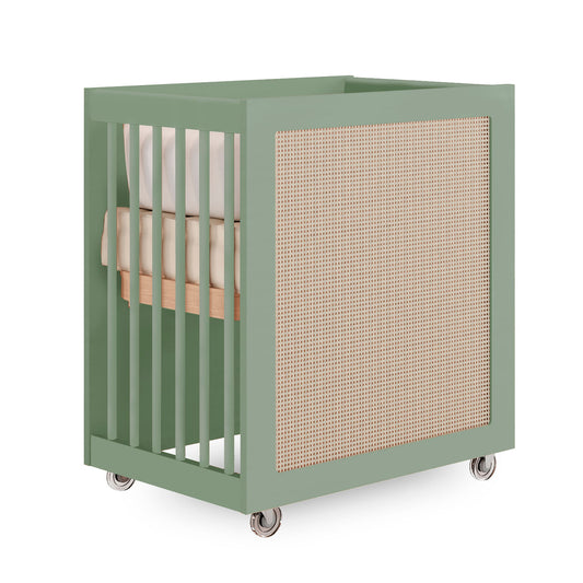 Kit de Transformação Para Mini Berço Haus Nature Com Palha - Verde Jardim Old