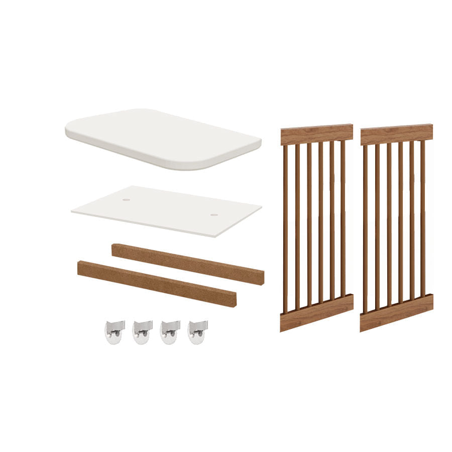 Kit de Transformação Para Mini Berço Haus Nature - Freijó Old