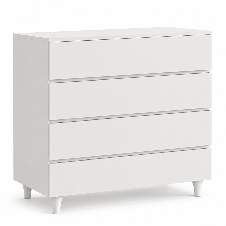 Cômoda de Bebê Haus Nature 4 Gavetas Branca 90CM