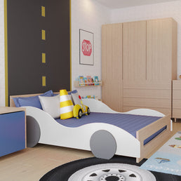 Cama Montessoriana Casal Carro - Branco