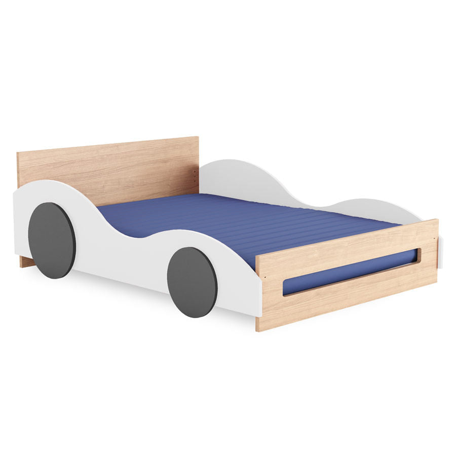 Cama Montessoriana Casal Carro - Branco