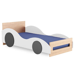 Cama Montessoriana Solteiro Carro - Branco