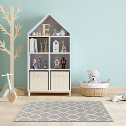 Tapete Infantil Retangular Arabesco - Bege