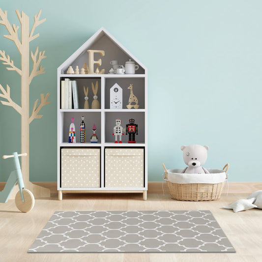 Tapete Infantil Retangular Arabesco - Bege