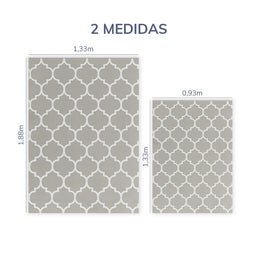 Tapete Infantil Retangular Arabesco - Bege