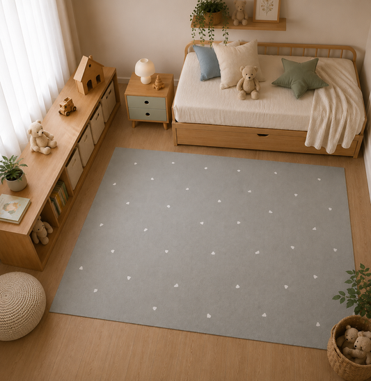 Tapete Infantil Retangular Granilite - Cinza