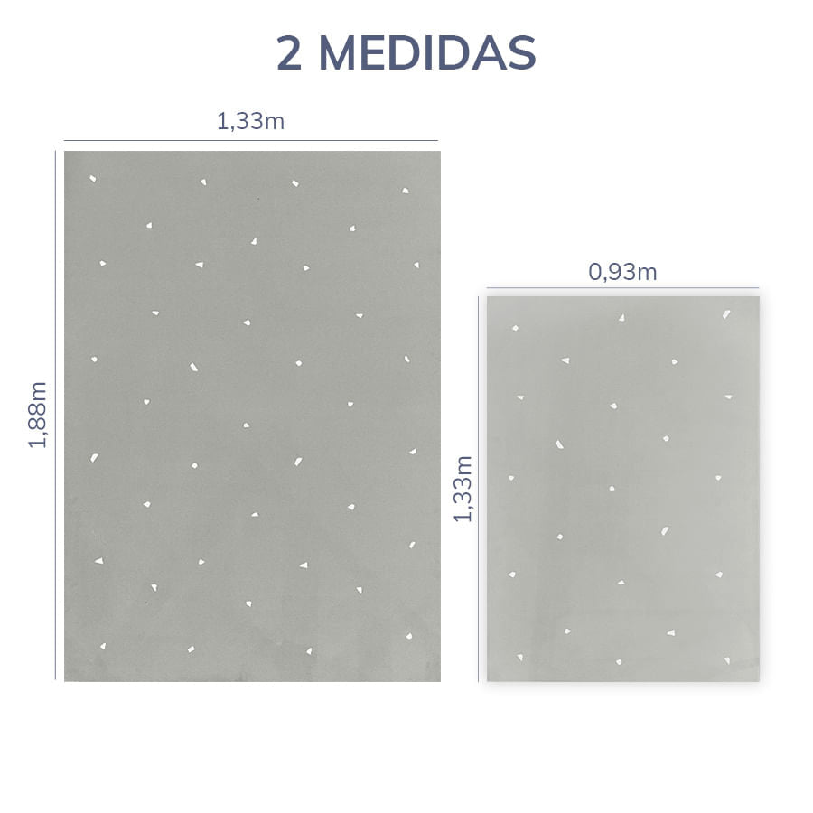 Tapete Infantil Retangular Granilite - Cinza