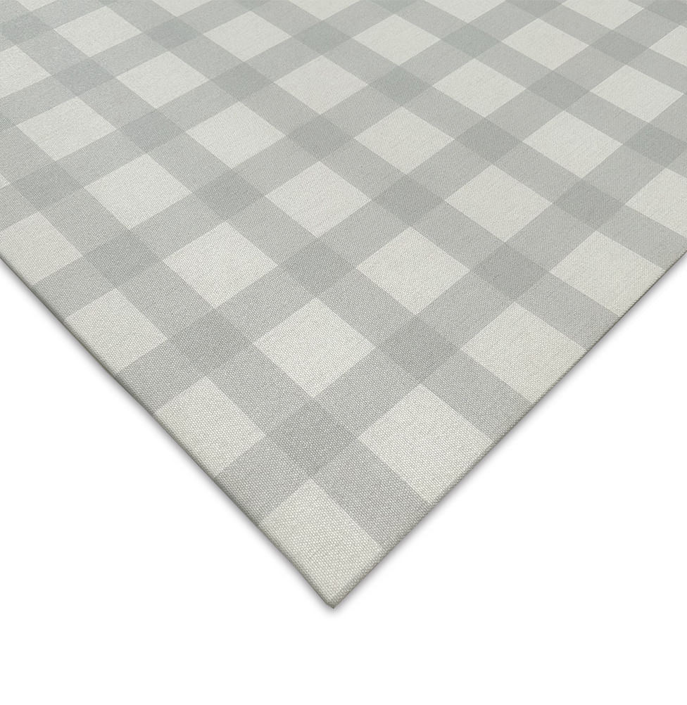 Tapete Infantil Retangular Xadrez Médio - Cinza