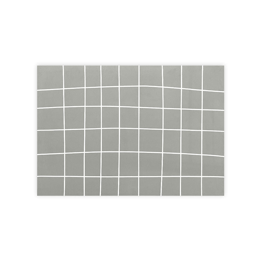 Tapete Infantil Retangular Gride - Cinza