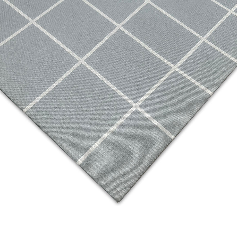 Tapete Infantil Retangular Gride - Cinza